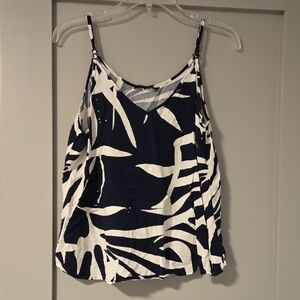 Elegant Navy and White Camisole Top